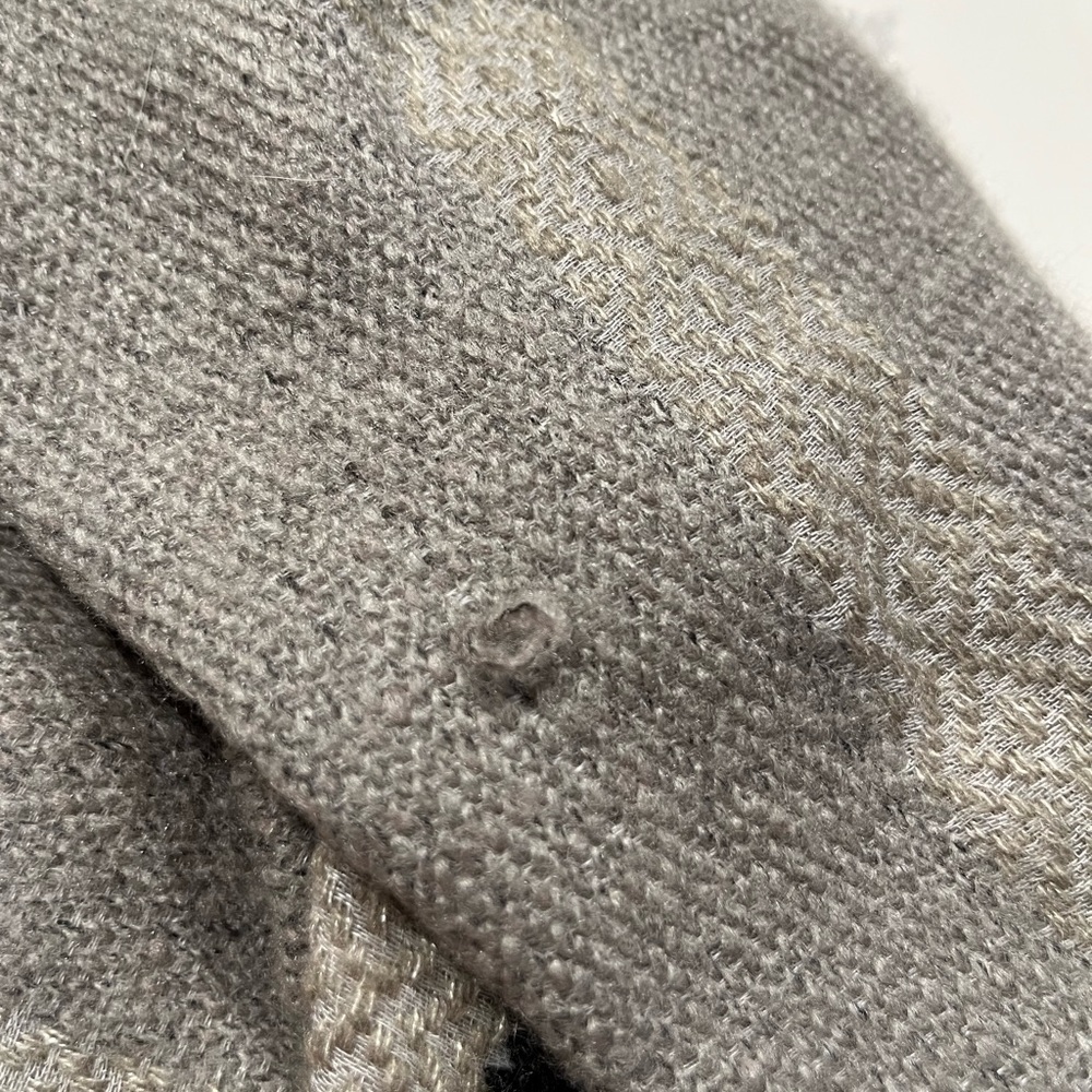 Anthropologie Gray Wrap with Embroidery and Sequin Like Accents - Picture 7 of 10